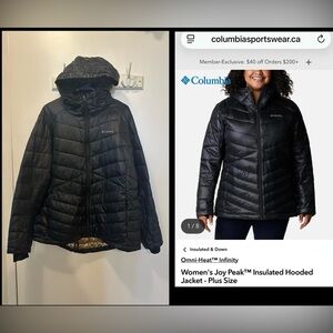 Columbia Women's Joy Peak™ II Hooded Jacket - Plus Size “2X”